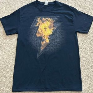 DC Comics Black Adam Lightning Bolt Logo Graphic Print Medium Shirt